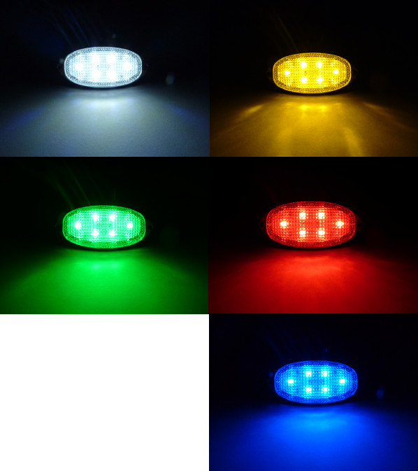 Moduł LED oświetlenie progów wnętrza neon 12V 24V Numer katalogowy części RSLED Lampa LED 6 SMD OWL KOL