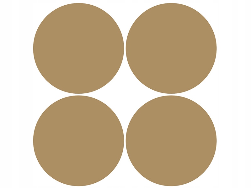 Naklejki na ścianę kropki kółka złote 10cm