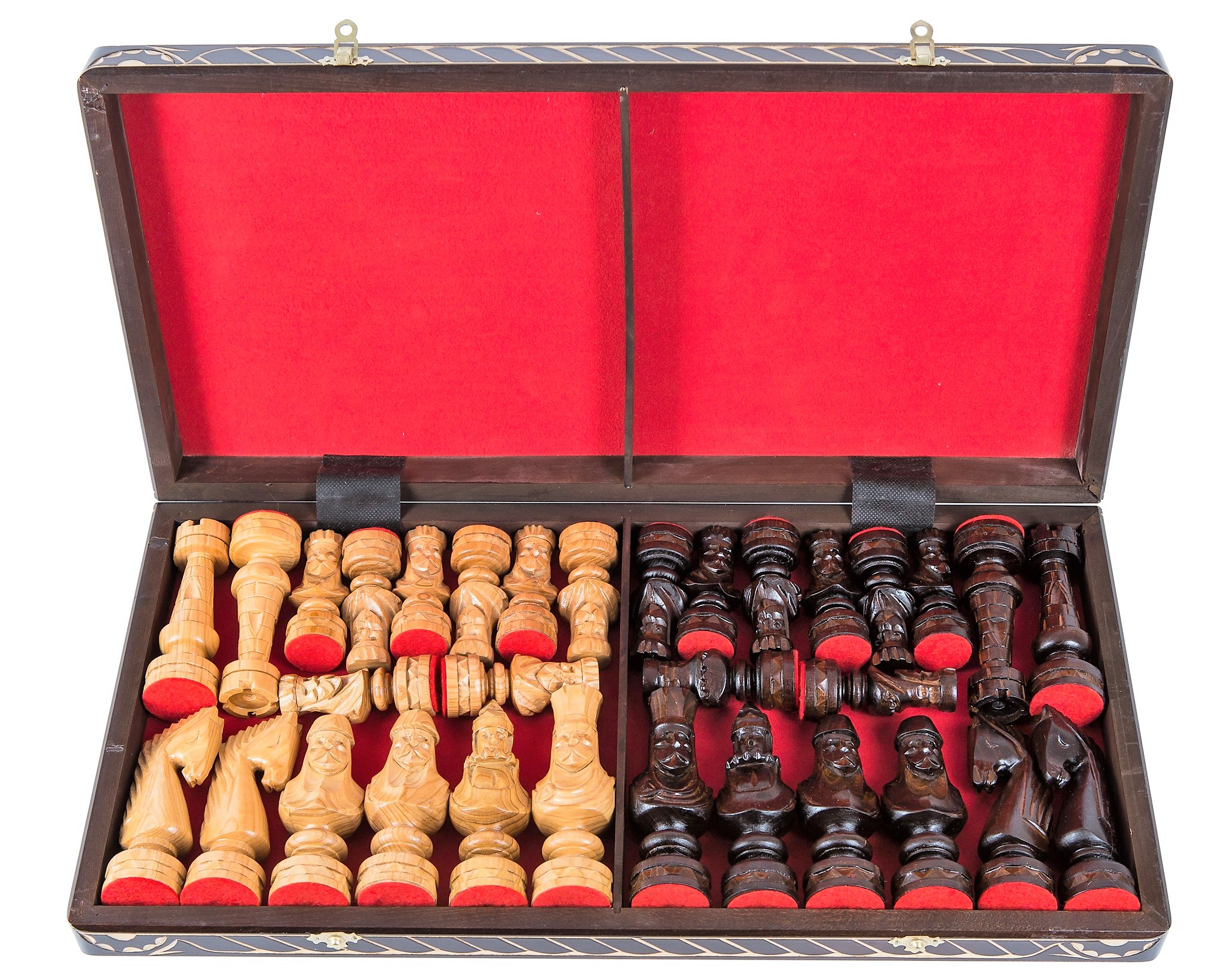 SQUARE - Szachy drewniane Rzeźbione CEZAR - 60 cm Stan opakowania oryginalne