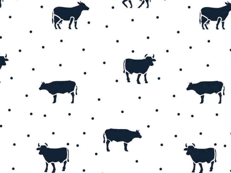 

Cows - przytulny szablon na ścianę krowy