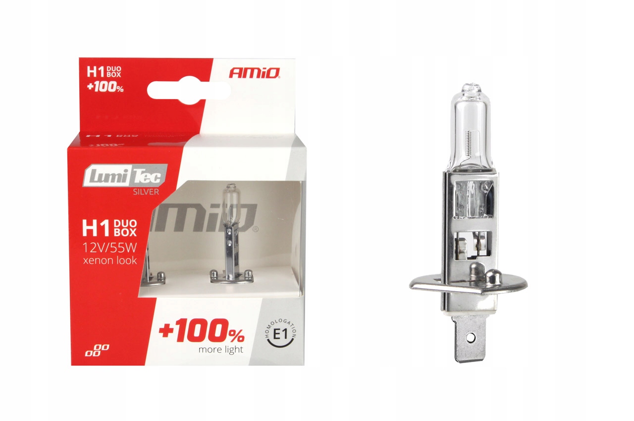 

Żarówki H1 55W 12V LumiTec Silver +100% Komplet
