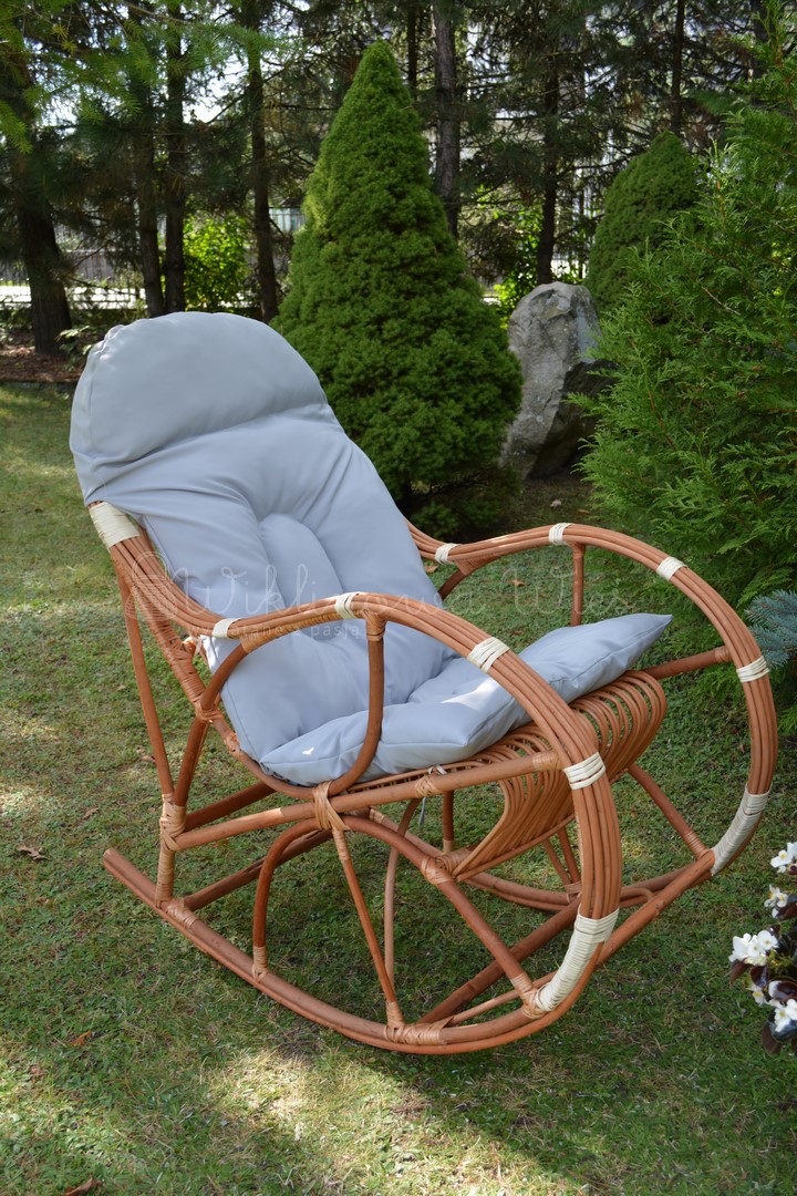 FOTEL BUJANY Z WIKLINY 'KING I' + PODUSZKA RÓŻNE Producent Wiklinowa Wieś