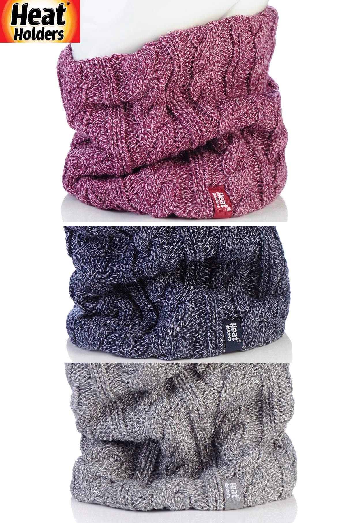 KOŁNIERZ OCIEPLACZ na SZYJĘ damski HEAT HOLDER gr Wzór dominujący bez wzoru