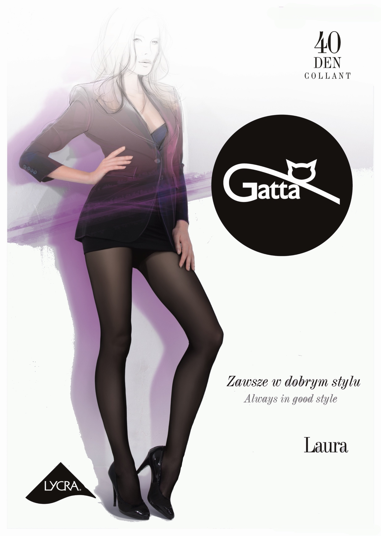 

Gatta rajstopy Laura 40 Den 3 grafit, nero