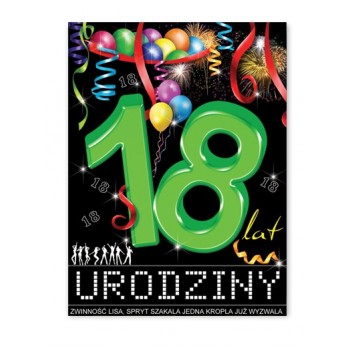 

Naklejki etykiety osiemnastka urodziny 18