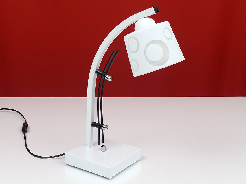 Lampa stołowa nocna 1xE27 klosz szklany walec Zasilanie sieciowe