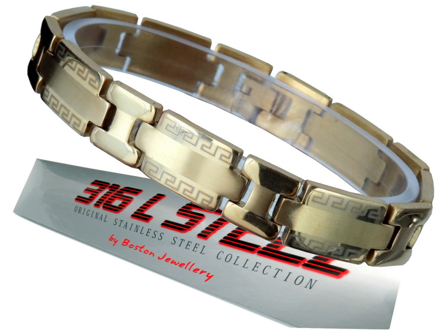 

Złota Bransoleta Męska Stal Chirurgiczna 316L 12MM