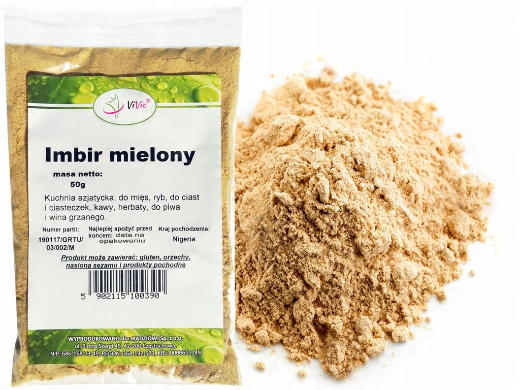 

Imbir Mielony 50g Przyprawa, Naturalny,