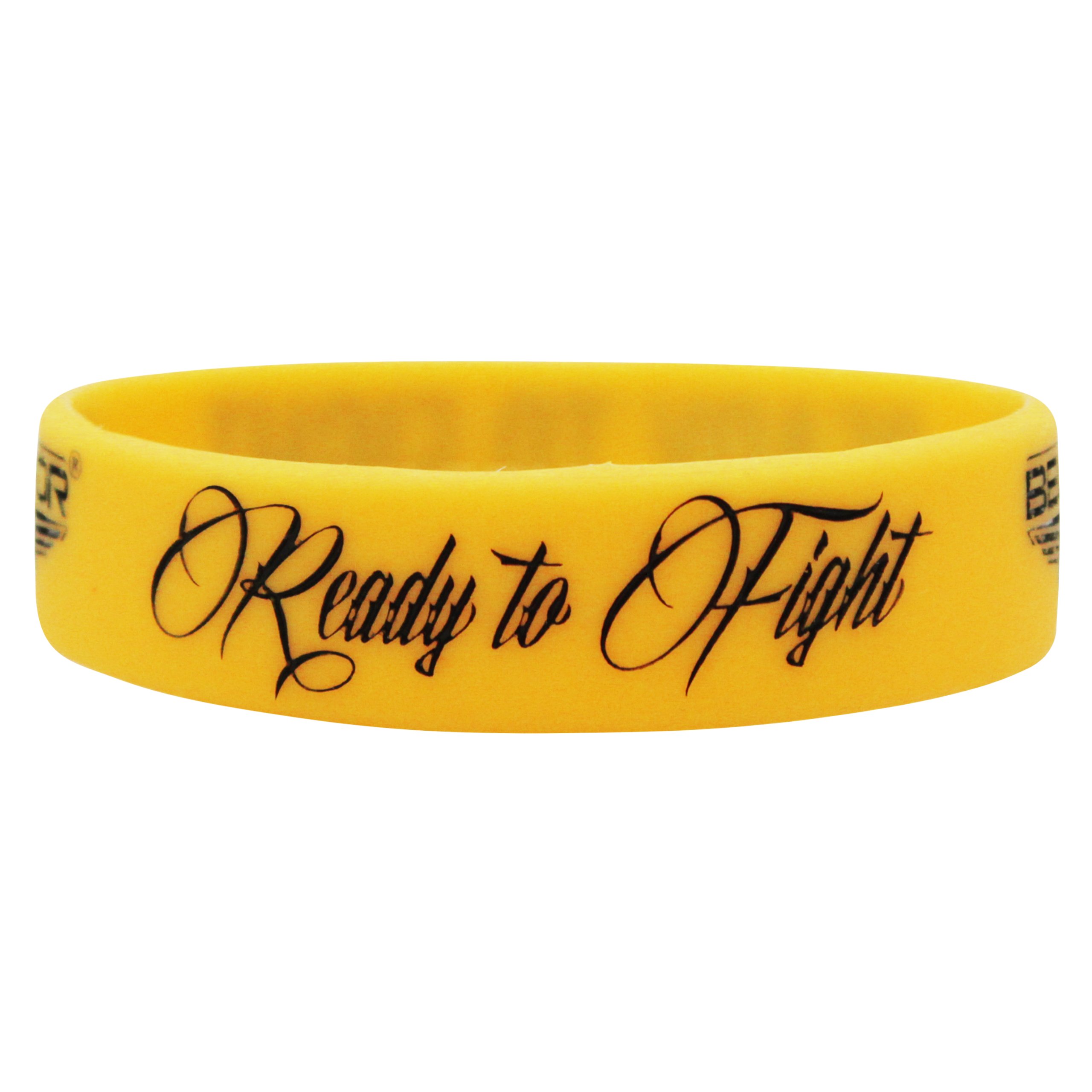 BELTOR OPASKA BRANSOLETKA SILIKONOWA NAPIS READY TO FIGHT ŻÓŁTA Model Ready To Fight