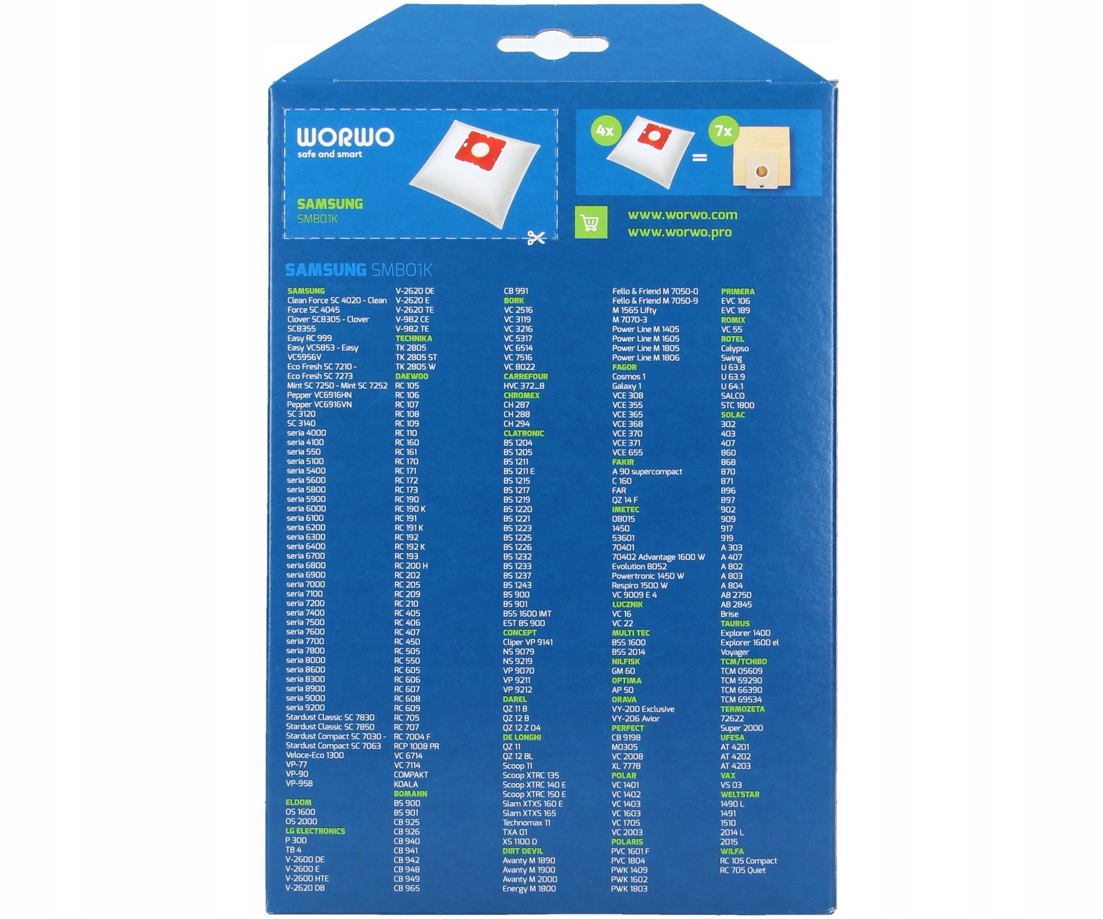 Worki do odkurzacza SAMSUNG SC5660 SC5610 SC5611 Typ worka syntetyczny