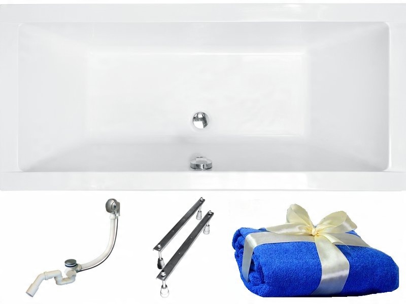 

Besco Quadro Slim Wanna Akrylowa 170 X 75 + Syfon