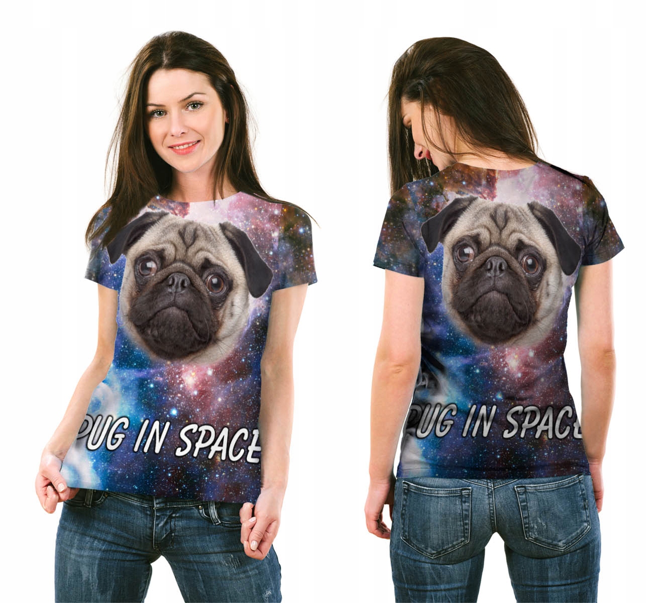 

Koszulka 3D T-shirt Kosmiczny Mops XL Śmieszna Pl