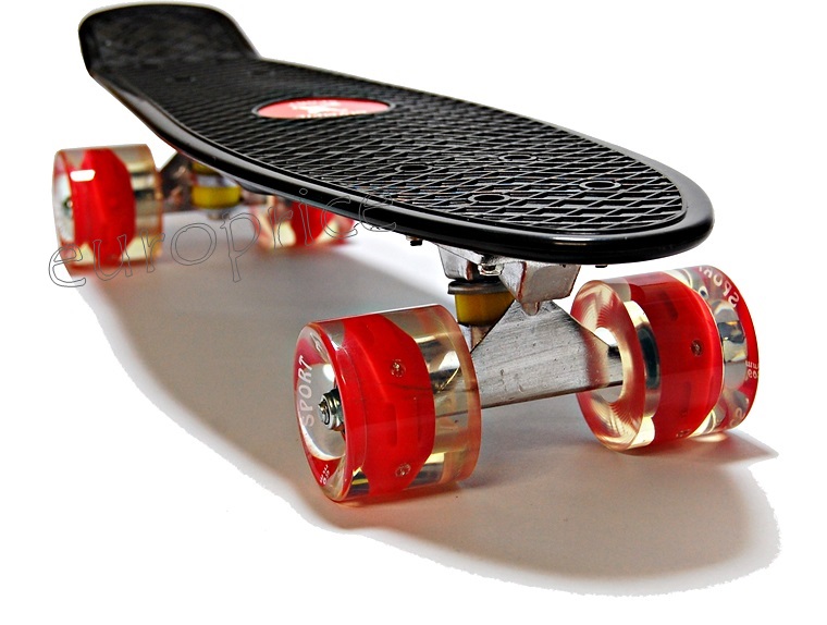 DESKOROLKA typu FISZKA GRAFFITI ŚWIECĄCE KOŁA led Długość decku 56 cm