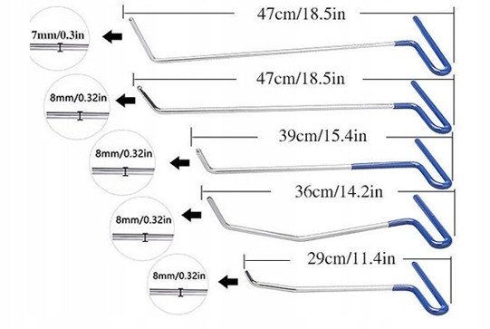 Zestaw PULLER PDR naprawa bez lakierowania lance Mark Super PDR