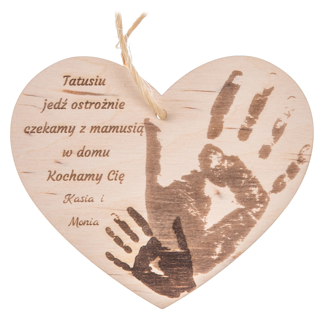 

Zawieszka do auta Serce Dla Taty Jedź Ostrożnie