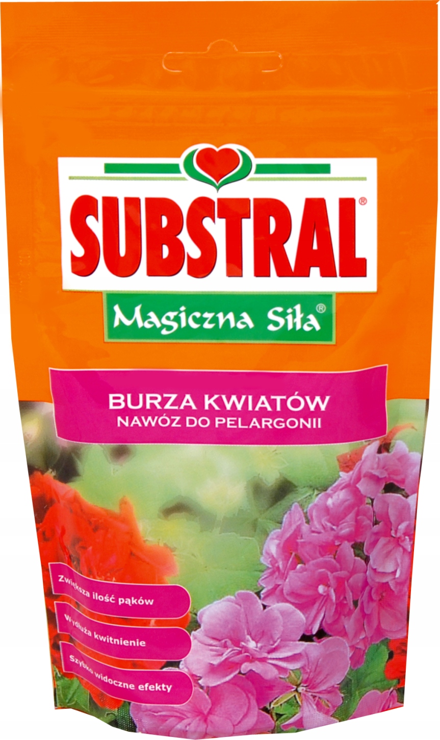 

Nawóz do pelargonii balkonowych 200g szybko nawozi