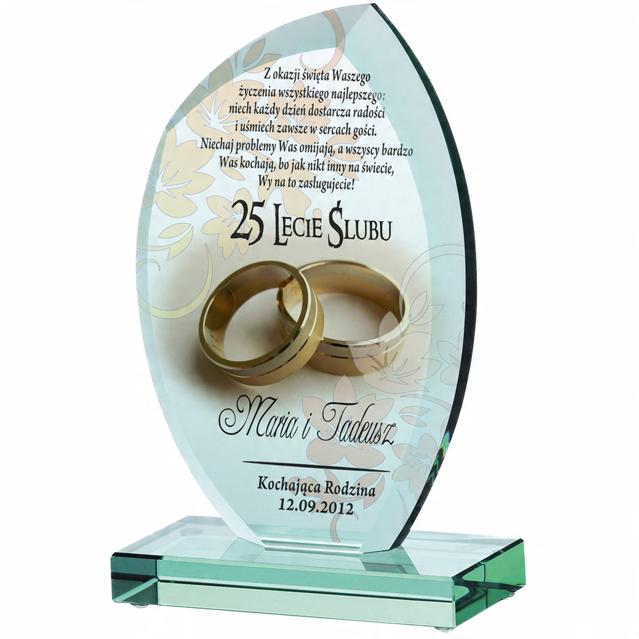 

Prezent 50 rocznicę ślubu Złote Gody statuetka