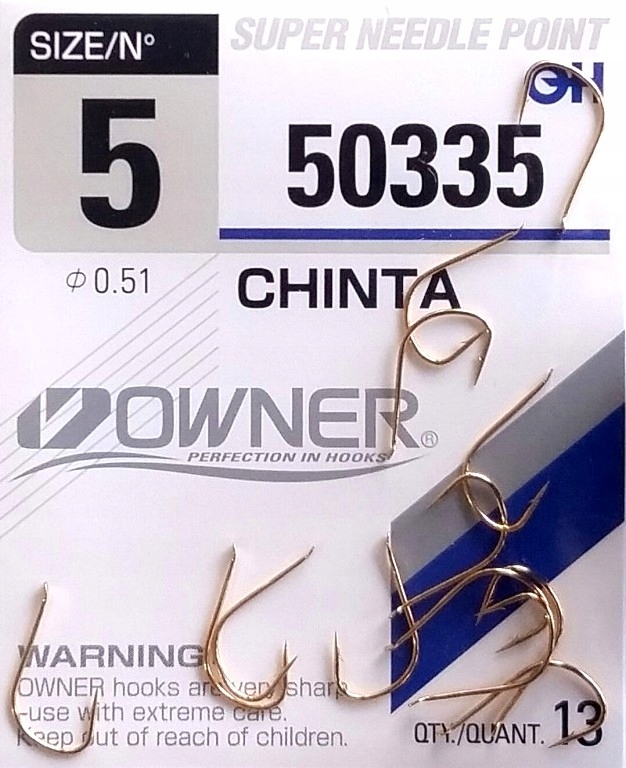 haki haczyki Owner seria Chinta Gold 50335 Nr 10 (ziarno, robak)