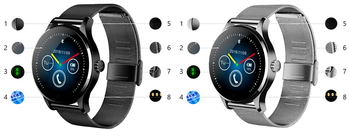 ZEGAREK SMARTWATCH OVERMAX TOUCH 2.5 BRANSOLETA Rodzaj paska Bransoleta