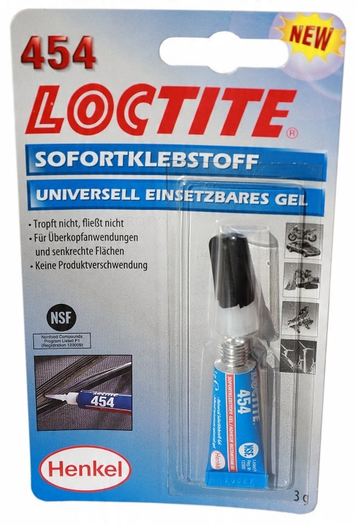 

Loctite 454 Klej Ca sekundowy uniwersalny żel 3g