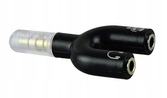 ADAPTER STEREO MiniJACK 3,5mm M x1 -> F x2 4PIN Złącza wtyk minijack 3,5 mm - gniazdo minijack 3,5 mm