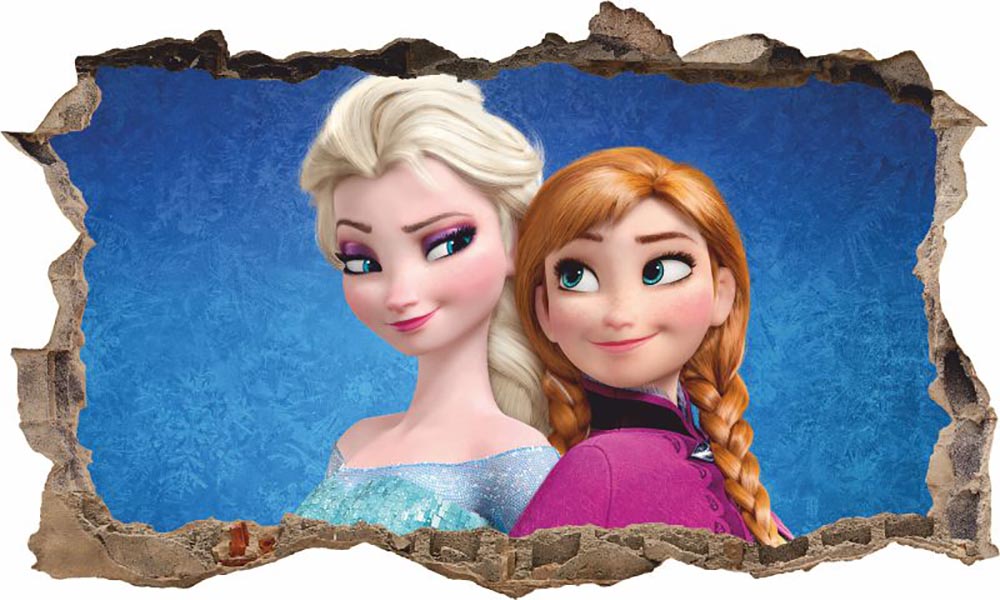 Naklejka Plakat KRAINA LODU / FROZEN 3D XXL Długość 100 cm