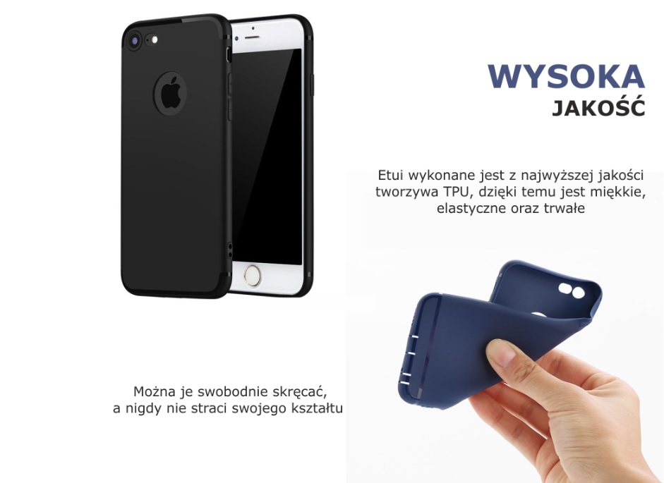 ETUI ULTRA SLIM LINE APPLE IPHONE 8 + SZKŁO +RYSIK Dedykowany model IPHONE 7/8
