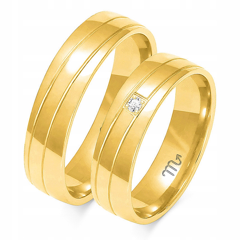 Zlaté Prsteny 14K 5,5 mm Zirkony id OE-219