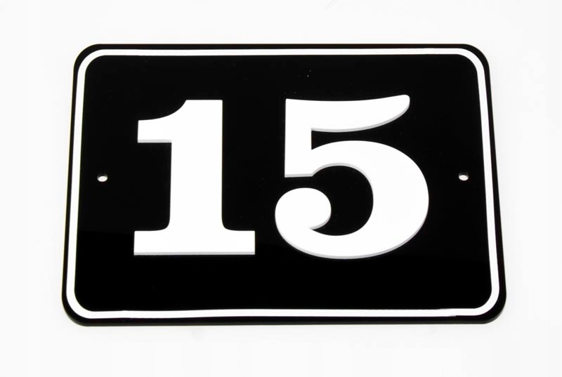 TABLICA NUMER NUMERY DOM 3D - TABLICZKA ADRESOWA Kod producenta numer 20x15 biała plexi