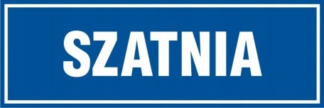 

Szatnia znak tabliczka 10x30 płyta Pcv