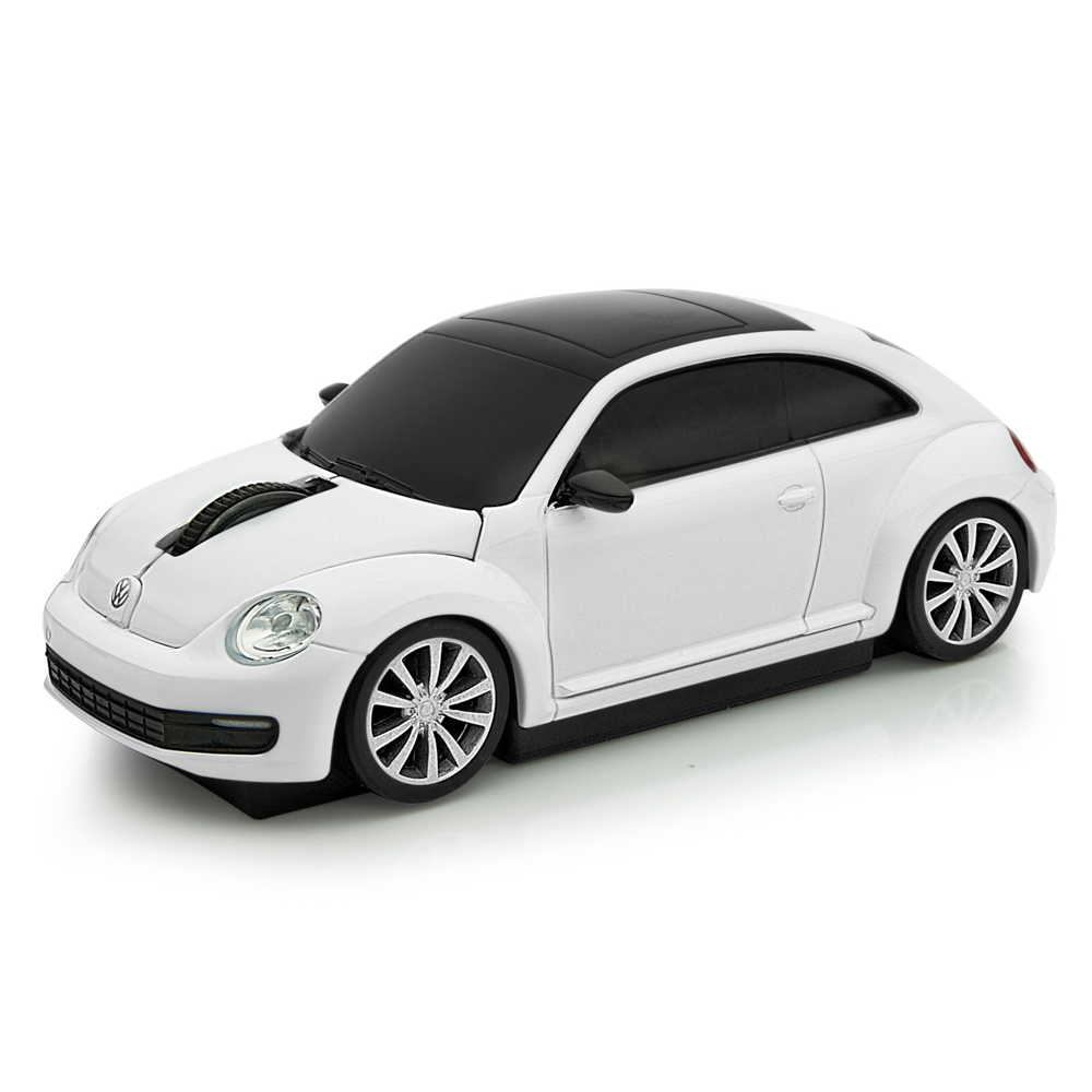 Volkswagen Beetle белый автомобиль мышь авто