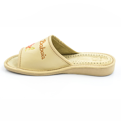 SUPER BABCIA KLAPKI PREZENT URODZINY BABCI SKÓRA Kolor brązowy