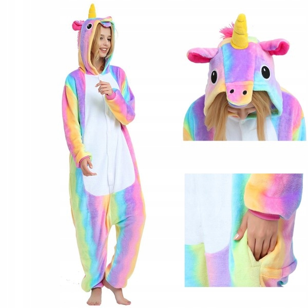 PYŽAMO JEDNOROŽEC KIGURUMI COSPLAY ONESIE TEPLÁKOVÁ SÚPRAVA T M