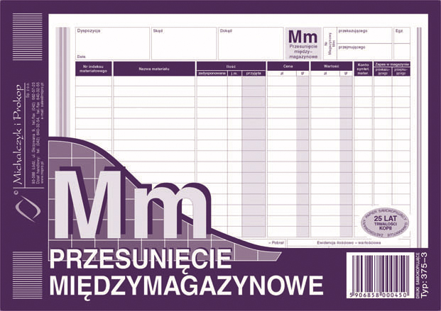 

MM Przesunięcie międzymagazynowe A5 375-3 Łódź