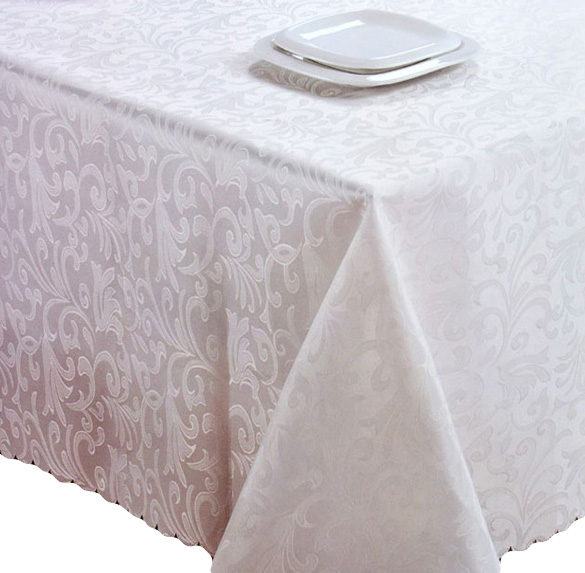 OBRUS PLAMOODPORNY 110x160cm biały, ecru ŚLICZNY!! Typ obrus