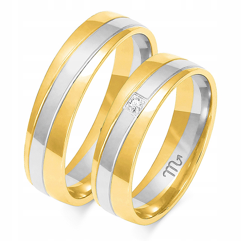Zlaté Prsteny 14K 5,5 mm Brilianty id OE-219