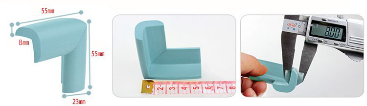 ZABEZPIECZENIA PIANKOWE NAROŻNIKÓW OSŁONY 4 SZTUKI Kolor czerń