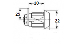 RONIS ZAMEK MEBLOWY FI 22 WYPRZEDAŻ Długość (mm) 22