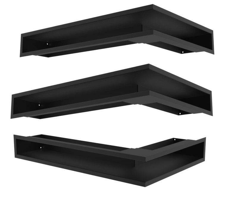 Větrací Krbová Mřížka Luft Rohová 600x400x90 Pravá/levá Verze 3 Ks