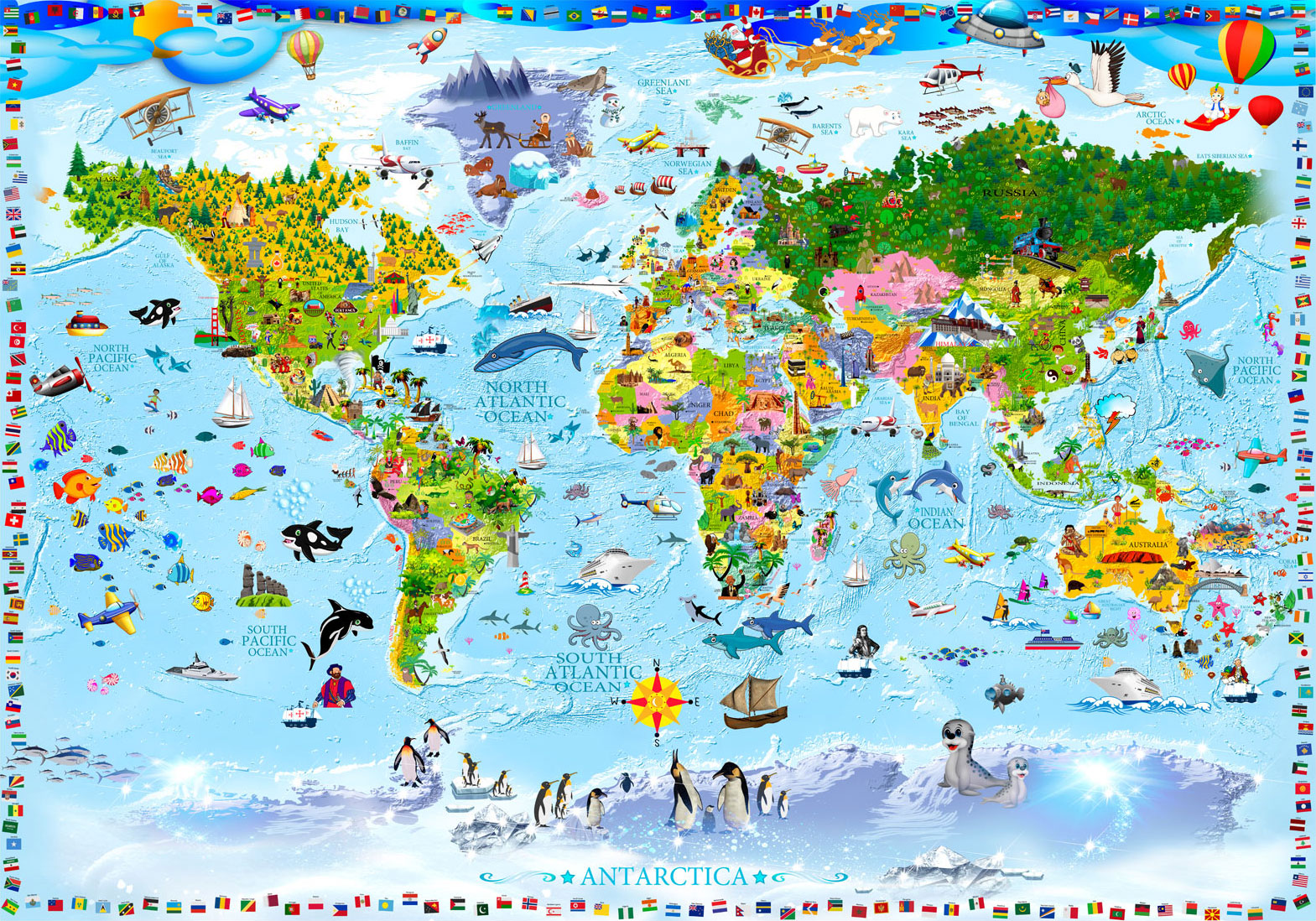 

Fototapeta Mapa Świata Dzieci 300x210 e-A-0102-a-a
