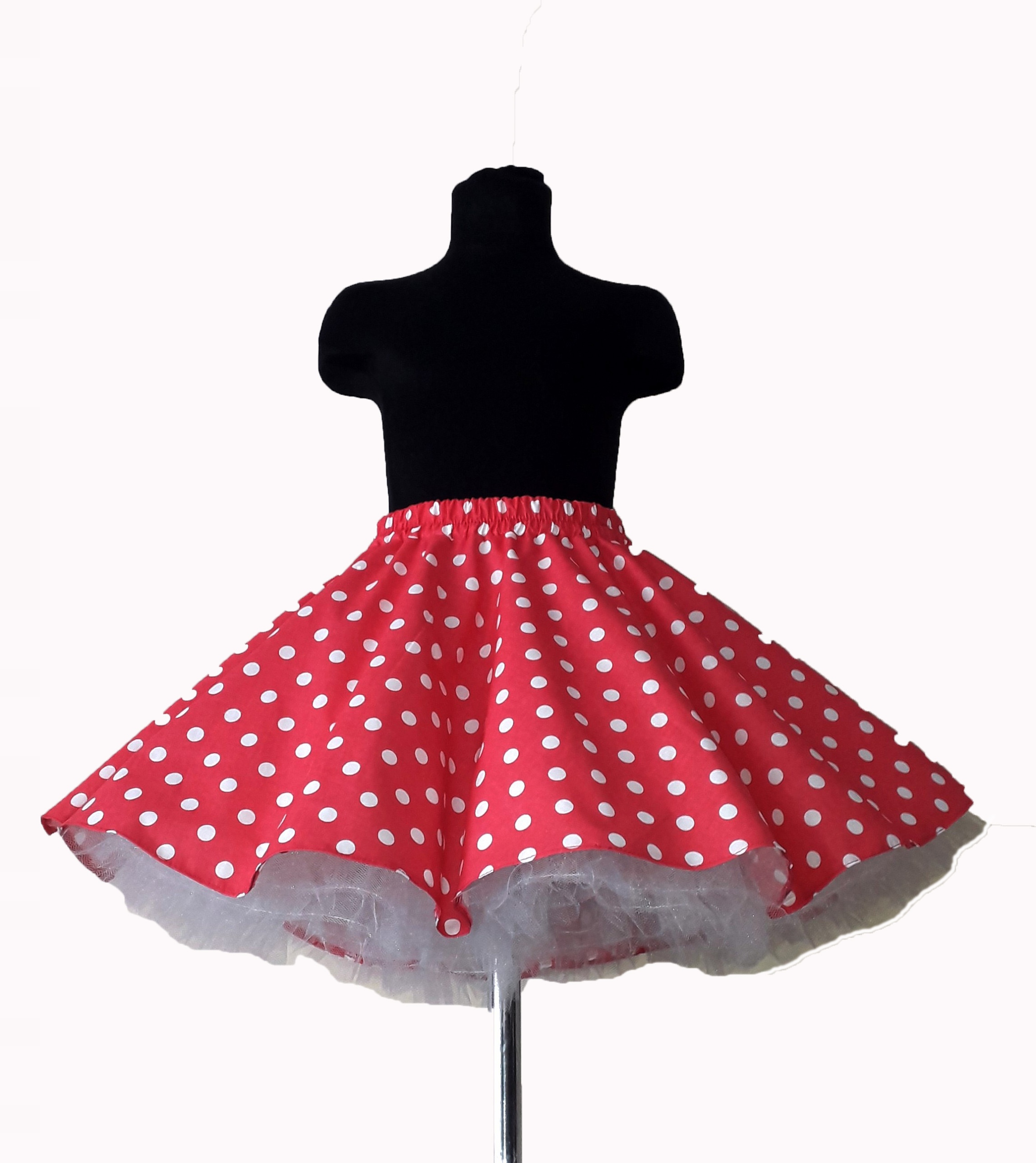 SPÓDNICZKI Z KOŁA PIN-UP Z HAŁKĄ D 45 cm Model pin-up