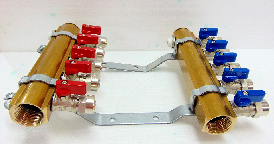ROZDZIELACZ 5 MOSIĘŻNY zaworki ze złączką pex 16 Marka inna