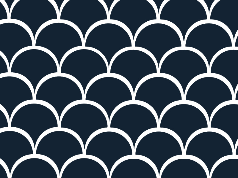 

Fishscale - szablon na ścianę rybia łuska wahlarze