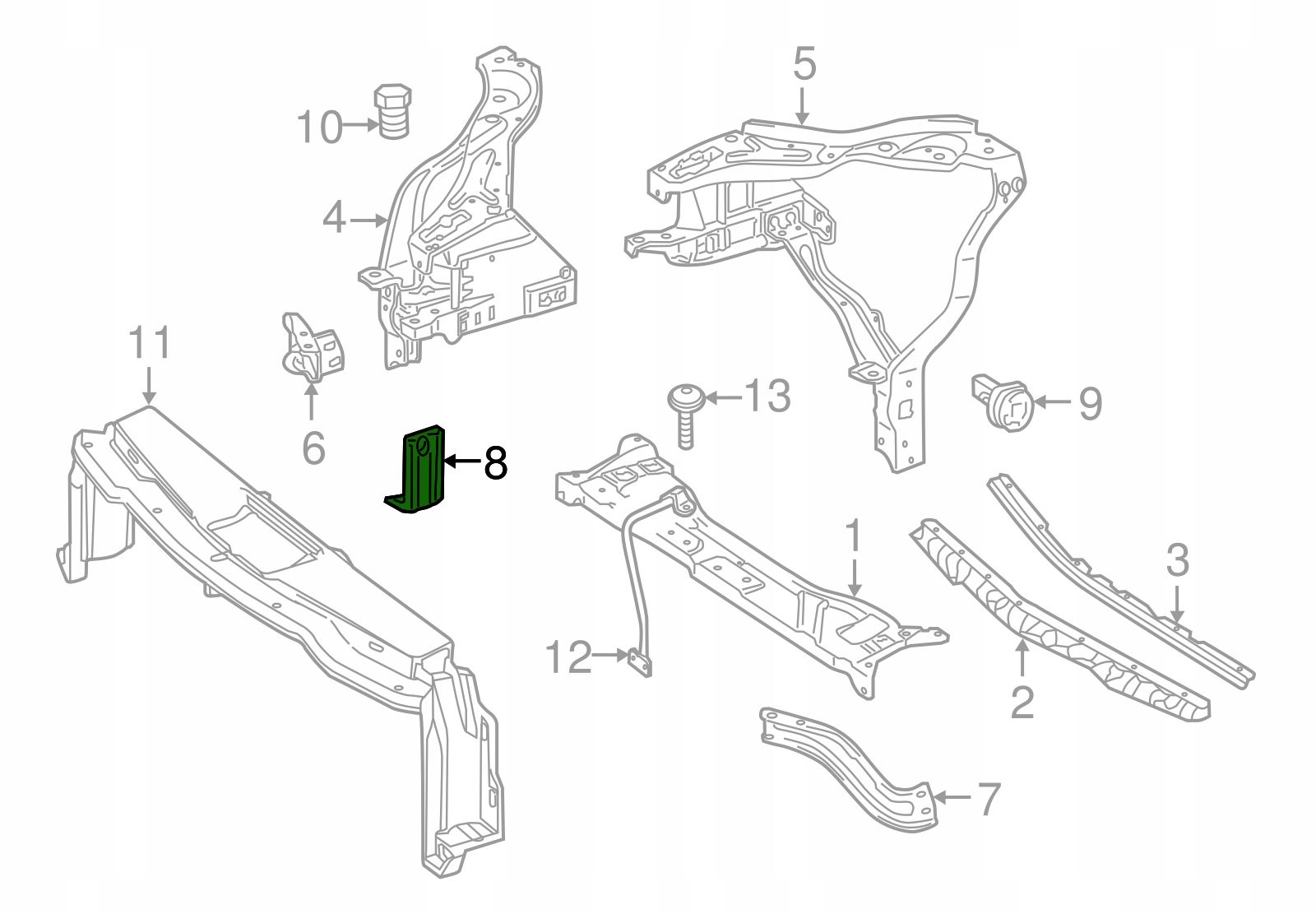 Wspornik Mercedes CLS W218 A2076260319 W207 C207 Producent części Mercedes-Benz OE