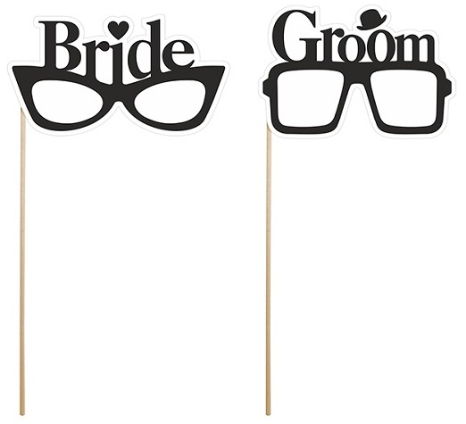 

Karteczki Okulary Bride Groom Na Sesję Foto