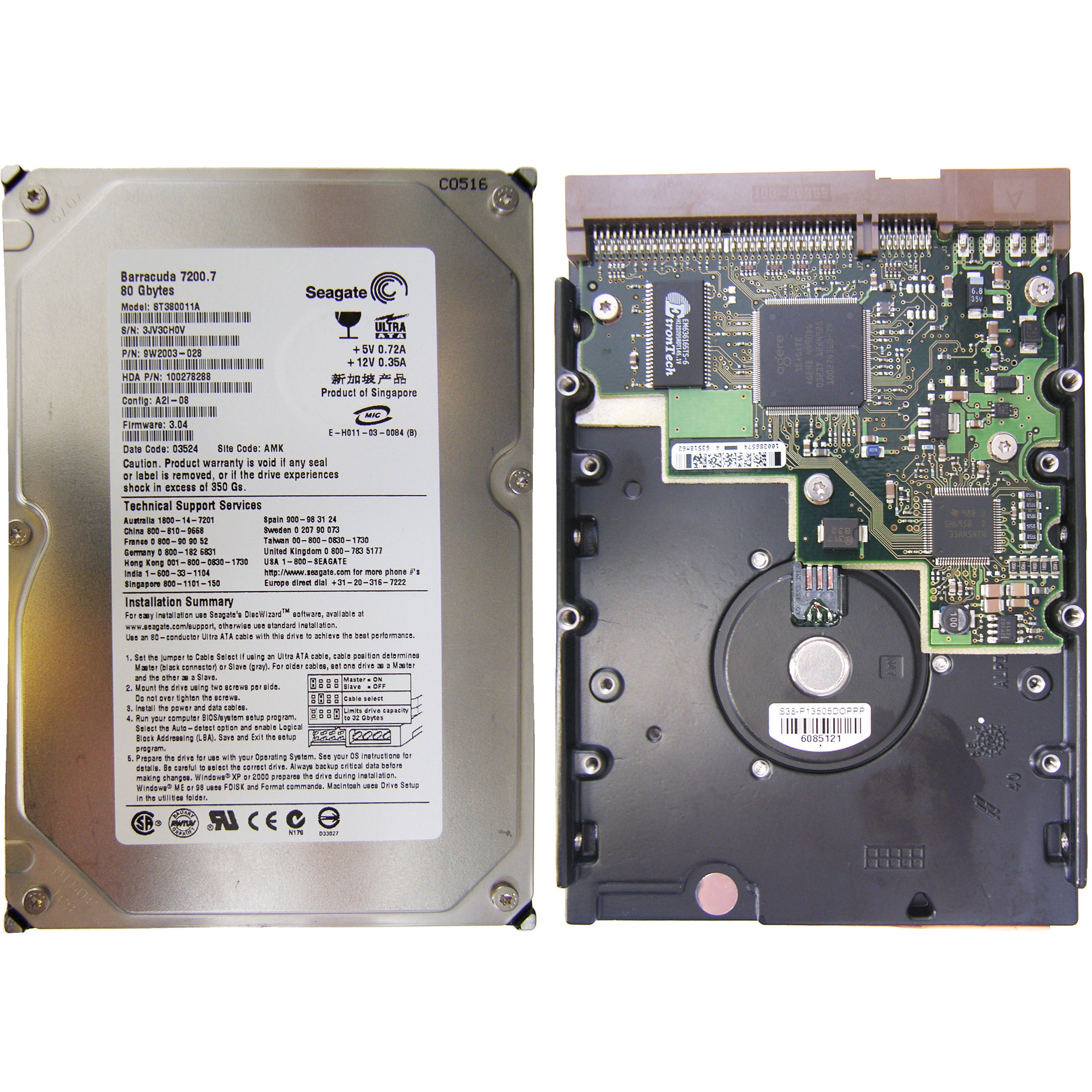 SEAGATE ST380011A | FW 3.04 | darca FkR