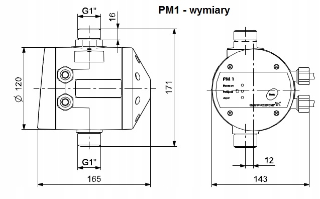 PM12 grundfos pm 1 блок управления , переключатель под давлением