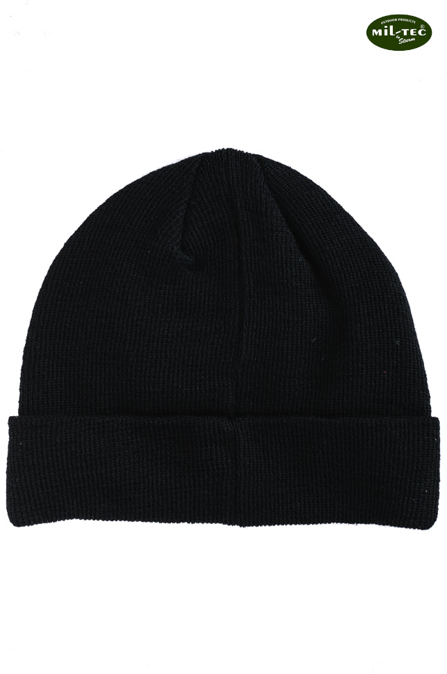 Ciepła CZAPKA Zimowa US JEEP Akryl - Black CZARNA Kolekcja JEEP CAP