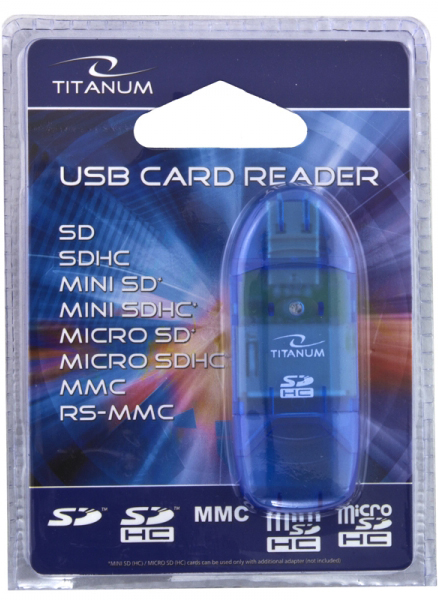 

Titanum Czytnik Kart Pamięci mSD/SDHC/MMC Usb 2.0