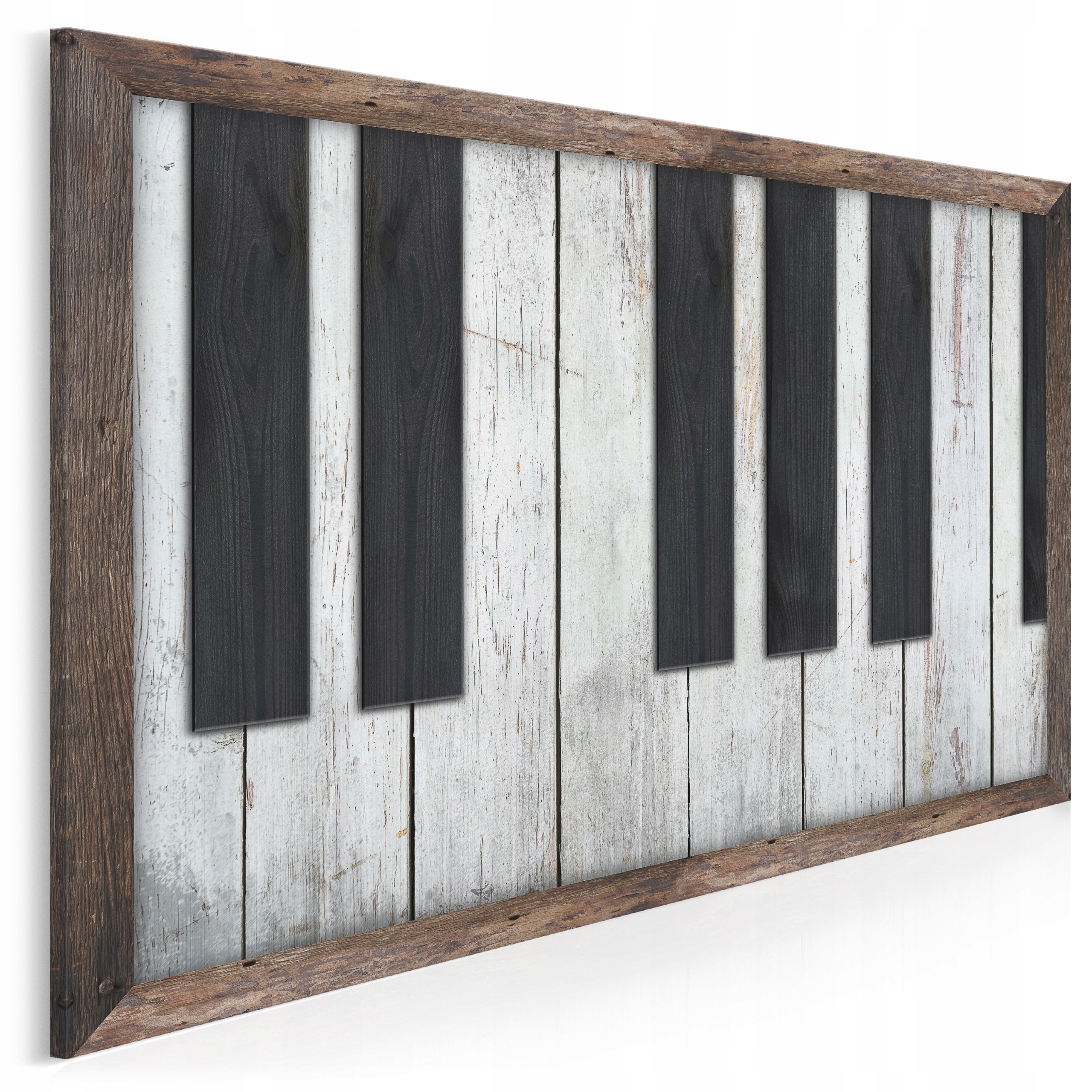 

81901 Nowoczesny obraz Klawisze Drewno Shabby Chic